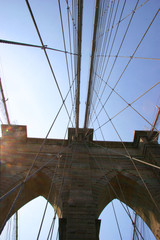 Fototapeta premium Wires on the Brooklyn Bridge