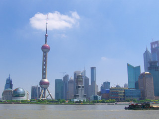 Obraz premium Immeubles le long du Bund, Shangai, Chine