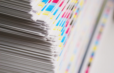 CMYK printing sheet color bars - obrazy, fototapety, plakaty