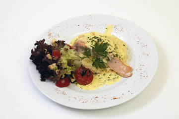assiette de saumon