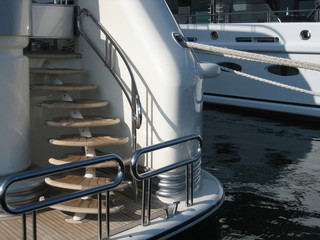 Gangway einer Luxusyacht