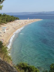 Golden cape beach on Bol island in Croatia