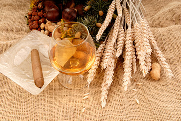 seasonal, nuts and cognac