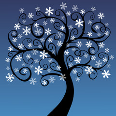 Arbre aux flocons de neige