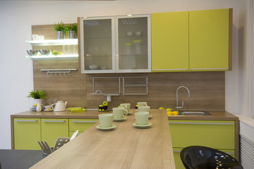 the modern kitchen interior