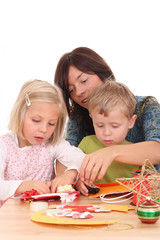 making Christmas decorations