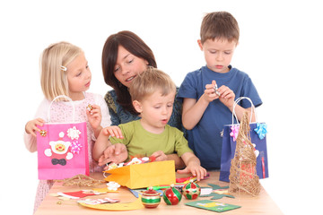 Obraz premium making Christmas decorations