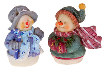 Xmas snowman figurines