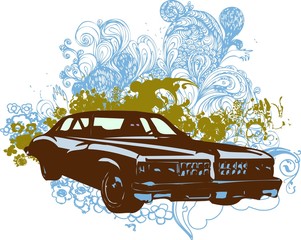 Retro car illustration