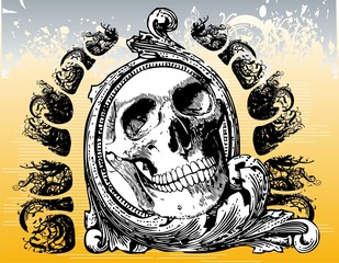 Fototapeta premium Classy skull illustration