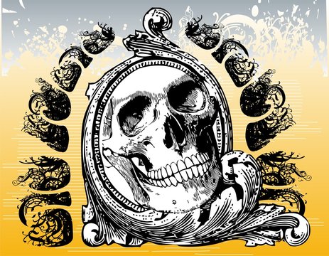 Classy skull illustration