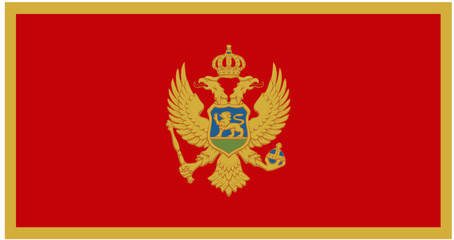 Montenegro flag - obrazy, fototapety, plakaty