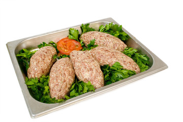 raw meat rissoles