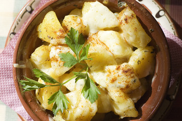 roasted potato with cheese