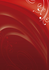 Floral red background