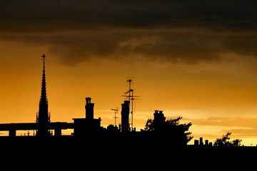 coucher de soleil, montmartre, Paris