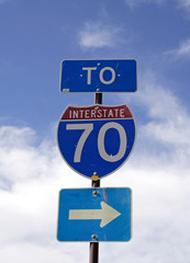 To Interstate 70 Sign