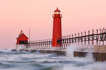 Foto op Plexiglas Grand Haven Lighthouse © Dean Pennala