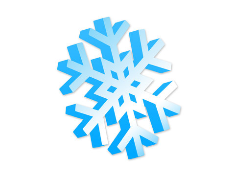 Isolated 3d snowflake
