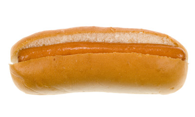 hot dog in a bun