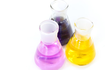 test laboratory flasks