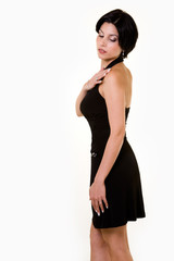 Fototapeta premium Woman in black dress