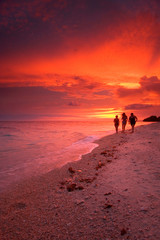 Tropical beach sunset