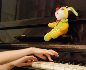  little toy on the piano