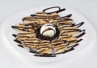 ice cream banana and chocolate
