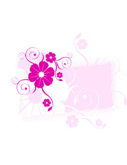 Pink Rought Floral Label