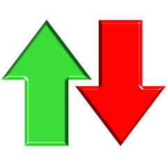 3D Up and Down Arrows