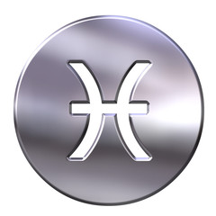 3D Silver Pisces