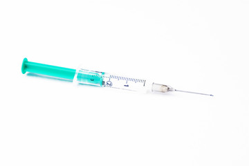 syringe isolated on white. medical tool
