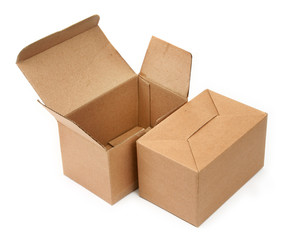 two cardboard boxes