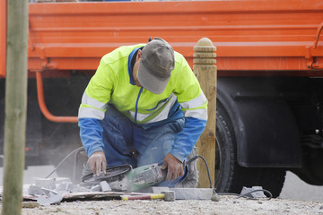 ouvrier en action