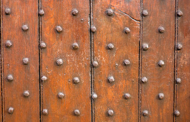 Wooden Door Panel with metal studs