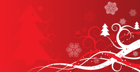 Christmas winter background, vector illustration