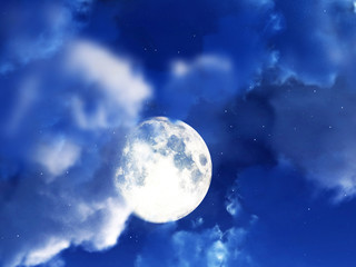 Fototapeta na wymiar Moon Night Sky 3