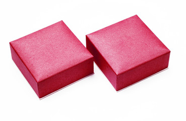 Two red boxes isolated on white
