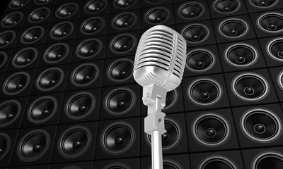 Microphone et baffles