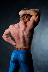The back of bodybuilder
