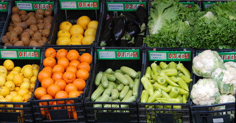 Fresh vegetables and fruits