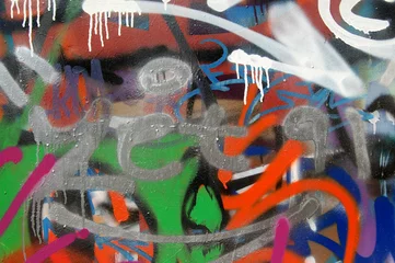 Crédence de cuisine en verre imprimé Graffiti étiquettes de graffitis