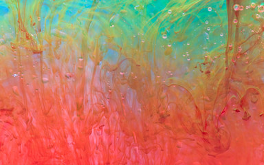 fluorescent abstract in the water