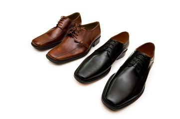 Two pairs of shoes isolated on the white