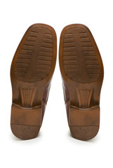 Sole of brown shoe isolated on the white