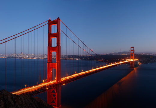 Golden Gate Bridge in the Dusk Pano 1