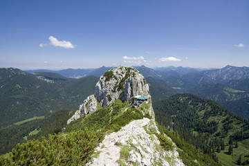 Tegernseer Hütte mit Buchstein, Oberbayern, Deutschland