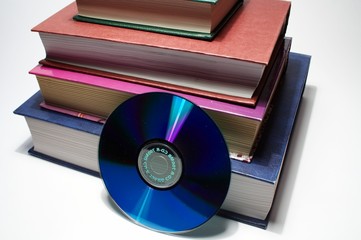 CD over books