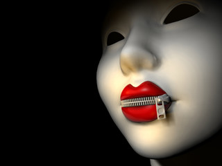 Mouth with zipper 3 © Orlando Florin Rosu